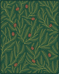 Evergreen Pinecone Branches Rug