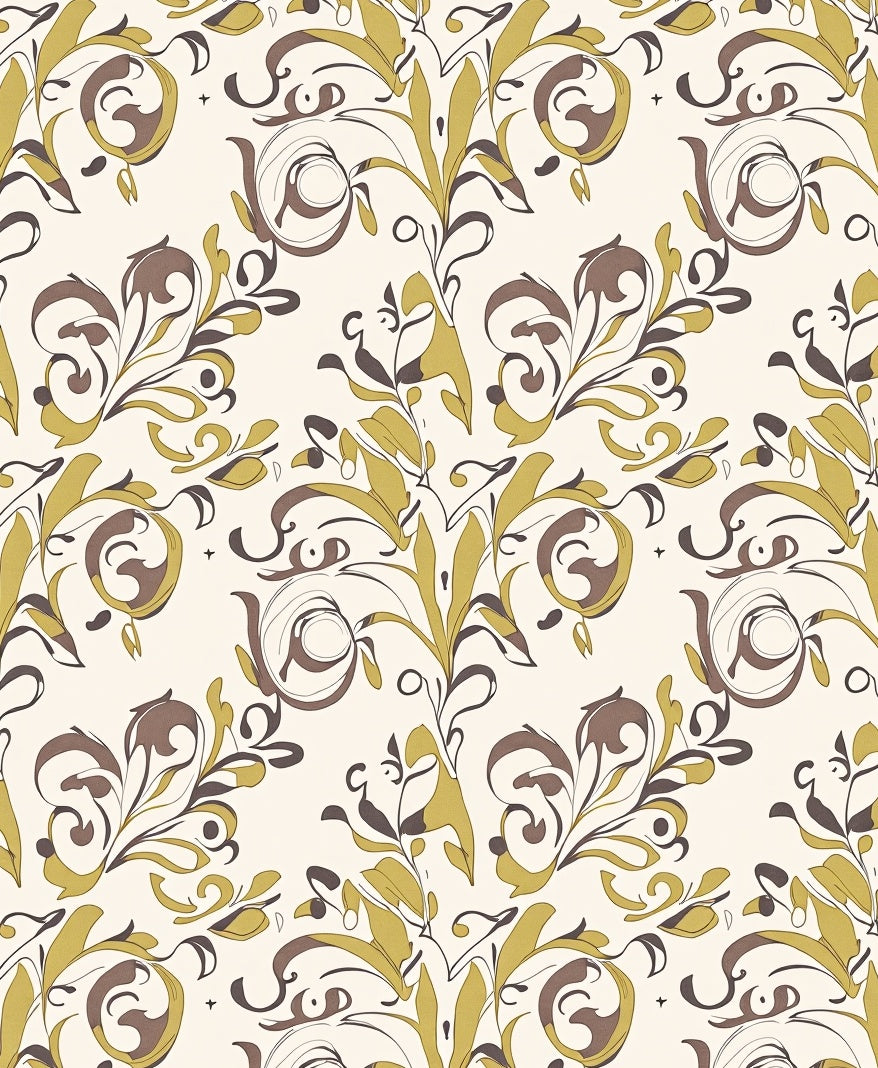 Earthy Antique Swirl Flora Rug