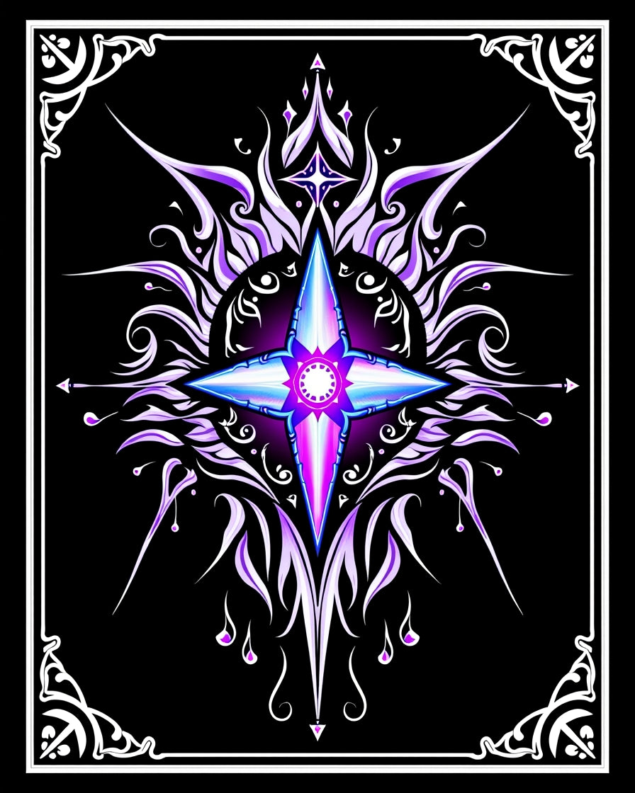 Radiant Purple Starburst Mandala Rug