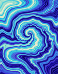 Oceanic Agate Swirl Blues Rug