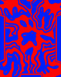 Bold Red Blue Flow Rug