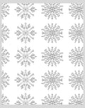 Winter Snowflake Grayscale Repeat Rug