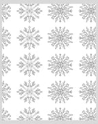 Winter Snowflake Grayscale Repeat Rug