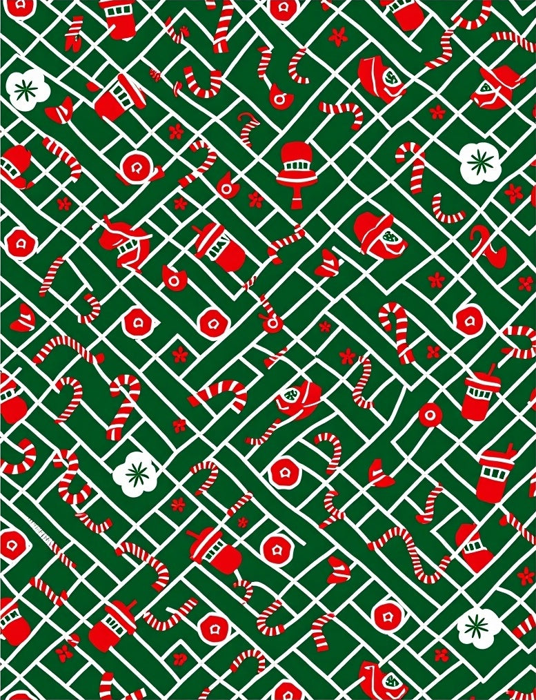 Red And White Festive Holiday Sweater Rug
