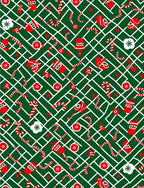Red And White Festive Holiday Sweater Rug