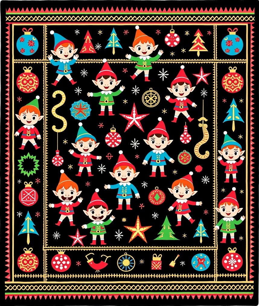 Christmas Elf Holiday Whimsy Rug