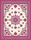 Berry Bloom Radial Frame Rug