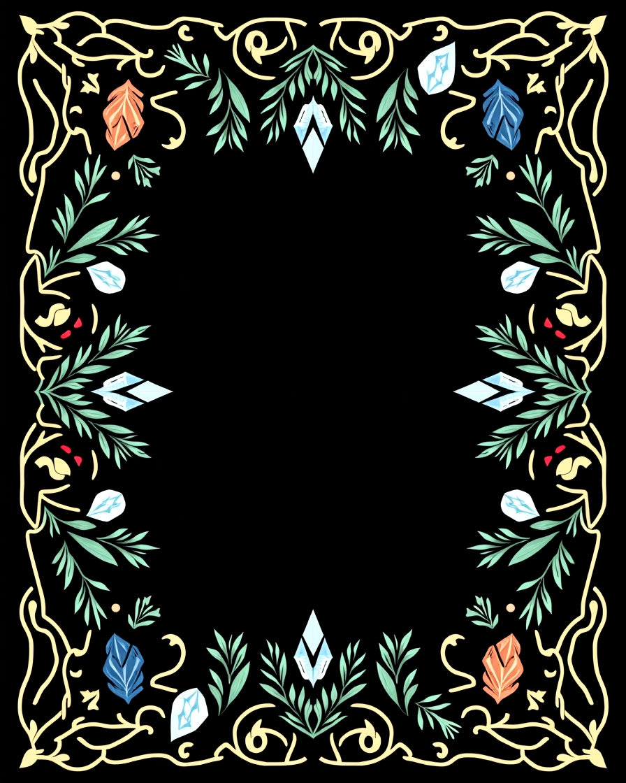 Enchanted Crystal Branch Border Rug