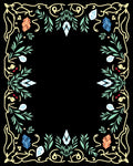 Enchanted Crystal Branch Border Rug