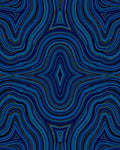 Midnight Blue Agate Swirl Rug