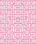 Pink Abstract Geometric Grid Layout Rug