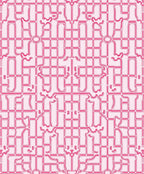 Pink Abstract Geometric Grid Layout Rug