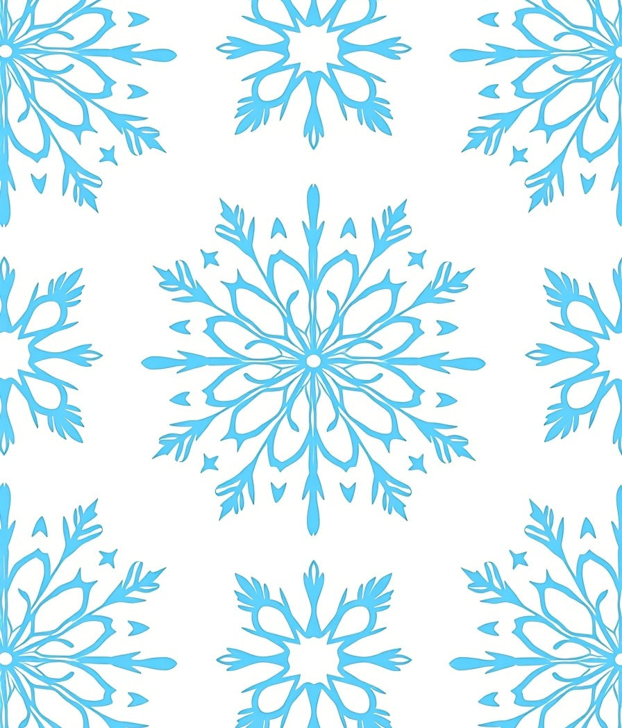 Arctic Blue Snowflake Scatter Rug