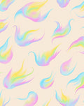Holographic Pastel Flame Abstract Rug