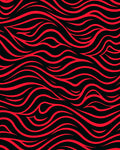 Crimson Wave Abstract Flow Rug