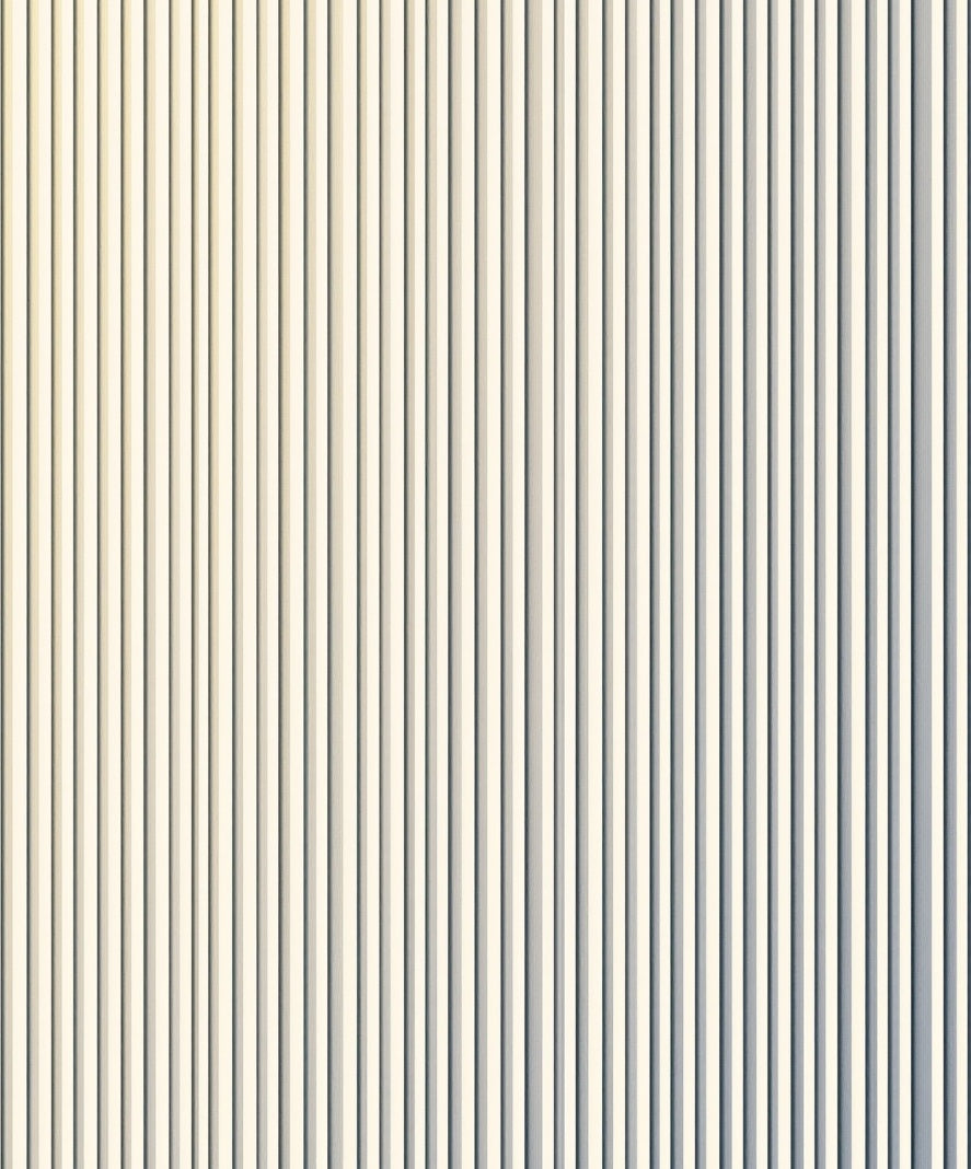 Cream Vertical Ribbed Textured Rug
