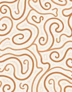 Copper Swirl Organic Flow Rug