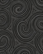 Monochrome Swirl Triangles Abstract Rug