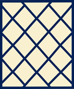 Navy Blue Diamond Lattice Rug