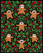 Happy Sloth Red Berry Foliage Rug