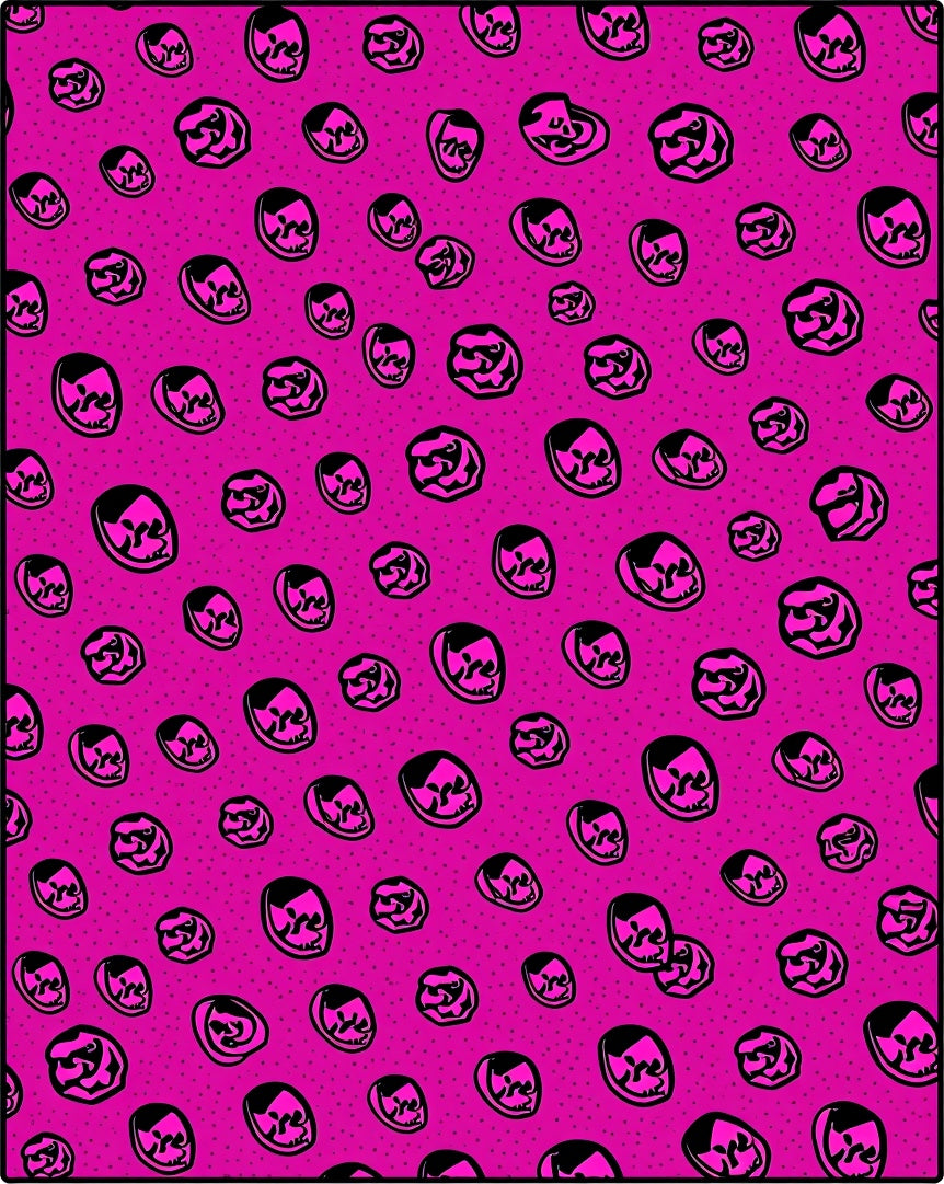 Bold Pink Skulls All Over Rug