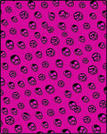 Bold Pink Skulls All Over Rug