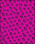 Bold Pink Skulls All Over Rug