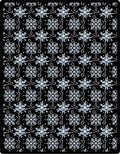 Black White Snowflake Garland Repeat Rug