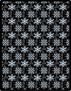 Black White Snowflake Garland Repeat Rug