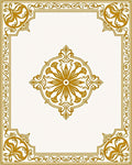 Gilded Floral Medallion Border Rug