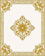 Gilded Floral Medallion Border Rug