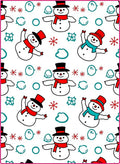 Merry Snowmen Red Hat Scarf Rug