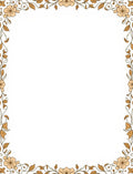 Golden Bronze Floral Vine Outline Rug