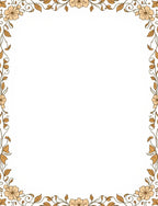 Golden Bronze Floral Vine Outline Rug