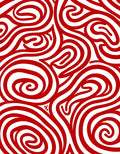 Crimson Swirl Organic Maze Rug