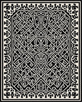 Black White Intricate Celtic Knot Rug