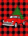 Red Truck Pine Baffalo Check Rug