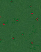 Verdant Leaves Red Berries Cluster Rug