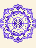 Serene Purple Mandala Floral Rug