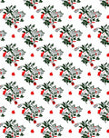 Red Green Abstract Floral Arrangement Rug