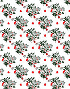 Red Green Abstract Floral Arrangement Rug