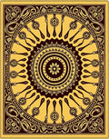 Golden Yellow Sunburst Medallion Rug