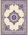 Deep Plum Ornate Central Medallion Rug