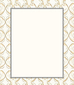 Golden Abstract Calligraphy Border Rug