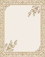 Ornate Gold Leaf Border Rug