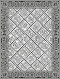 Monochromatic Interlocking Geometric Border Rug