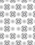 Monochrome Snowflake Mandala Repeat Rug