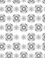Monochrome Snowflake Mandala Repeat Rug