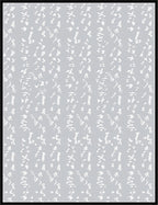 Subtle White Calligraphy Gray Background Rug