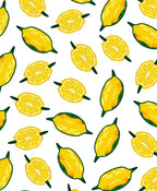 Yellow Citrus Fruit Scattered Arrangement Rug